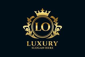 eerste zie brief Koninklijk luxe logo sjabloon in vector kunst voor luxueus branding projecten en andere vector illustratie.