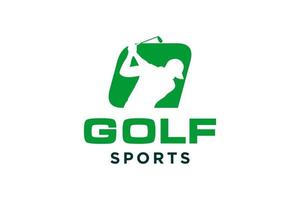 alfabet letter pictogram logo q voor golf logo vector ontwerpsjabloon, vector label van golf, logo van golfkampioenschap, illustratie, creatief pictogram, ontwerpconcept