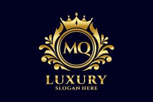 eerste mq brief Koninklijk luxe logo sjabloon in vector kunst voor luxueus branding projecten en andere vector illustratie.