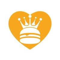 hamburger koning vector logo ontwerp.
