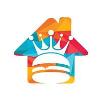 hamburger koning vector logo ontwerp.