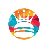 koning hamburger vector logo ontwerp.