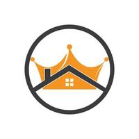 huis koning vector logo ontwerp.