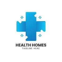 Gezondheid met huis logo ontwerp vector