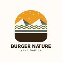creatief logo sjabloon hamburger natuur vector
