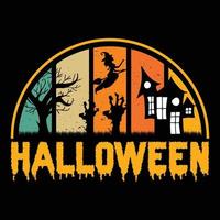 halloween t overhemd ontwerp amd vector