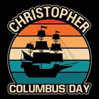 Columbus dag t overhemd ontwerp en vector