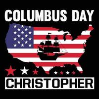 Columbus dag t overhemd ontwerp en vector