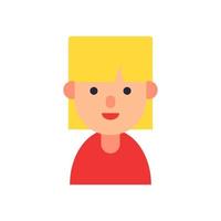 vector vlak illustratie voor web plaatsen, appjes, boeken, Lidwoord. kleur illustratie van jong vrouw met blond haar. vlak avatar voor toepassingen