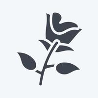icoon roos. geschikt voor tuin symbool. glyph stijl. gemakkelijk ontwerp bewerkbaar. ontwerp sjabloon vector. gemakkelijk illustratie vector