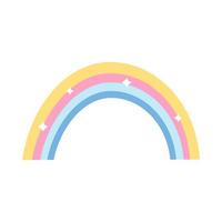 schattig regenboog van pastel kleuren. vector