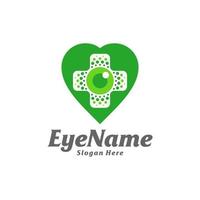 liefde oog logo ontwerp sjabloon. oog liefde logo concept vector. creatief icoon symbool vector