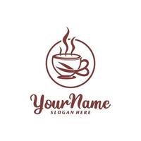 kapper koffie logo ontwerp sjabloon. kapper koffie logo concept vector. creatief icoon symbool vector