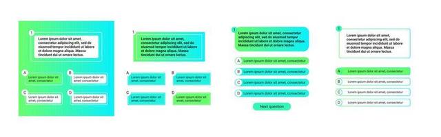 quiz test sjabloon ui ontwerp vectorillustratie vector