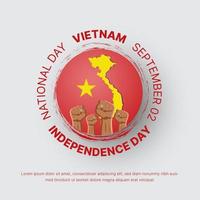 vietnam onafhankelijkheidsdag achtergrond ontwerpsjabloon vector