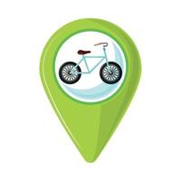 fiets in plaats pin vector