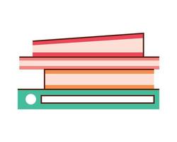 stack van boeken school- vector