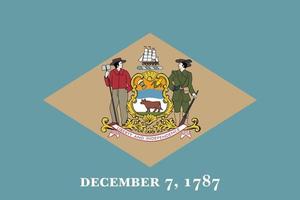 Delaware staat vlag. vector illustratie.