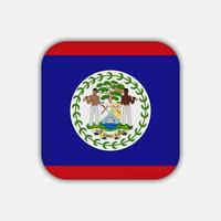 vlag van belize, officiële kleuren. vectorillustratie. vector