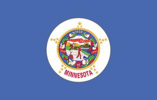 Minnesota staat vlag. vector illustratie.