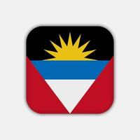 vlag van antigua en barbuda, officiële kleuren. vectorillustratie. vector