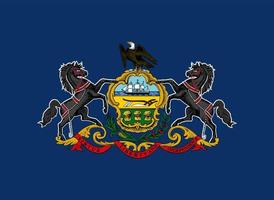 Pennsylvania staat vlag. vector illustratie.