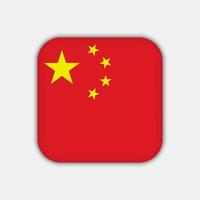 china vlag, officiële kleuren. vectorillustratie. vector