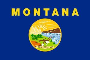 Montana staat vlag. vector illustratie.