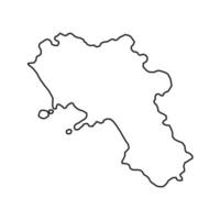 Campanië kaart. regio van Italië. vector illustratie.