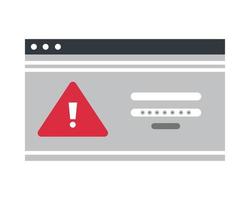 Log in in account phishing voorzichtigheid vector