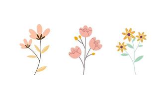 reeks van voorjaar bloemen verzameling vector