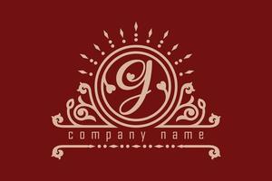 geliefde monogram brief g logo ontwerpen. vector