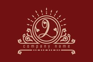 geliefde monogram brief l logo ontwerpen. vector