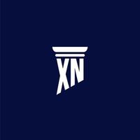 xn eerste monogram logo ontwerp voor wet firma vector