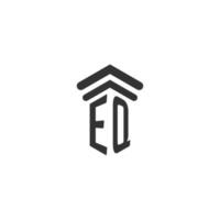 eq eerste voor wet firma logo ontwerp vector