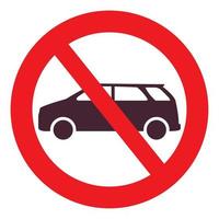 Nee auto toegestaan sign.no parkeren auto icon.traffic parkeren verbieden.verboden teken.geïsoleerd Aan wit achtergrond. vector vlak illustratie.