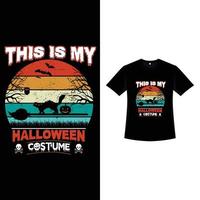 halloween modieus grafiek t-shirt ontwerp vector