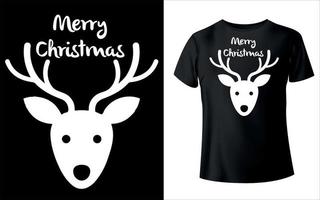 vrolijk Kerstmis t-shirt ontwerp met bewerkbare vector