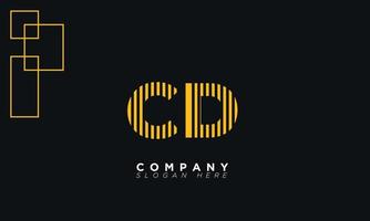 CD alfabet brieven initialen monogram logo c en d vector