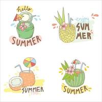 zomer logo verzameling vector