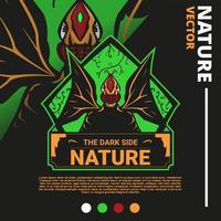 natuur mascotte gaming logo vector