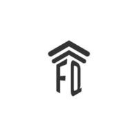 fq eerste voor wet firma logo ontwerp vector