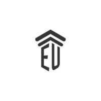 EU eerste voor wet firma logo ontwerp vector