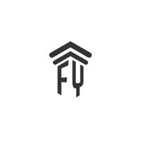 fy eerste voor wet firma logo ontwerp vector