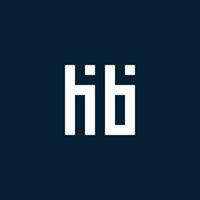 hb eerste monogram logo met meetkundig stijl vector