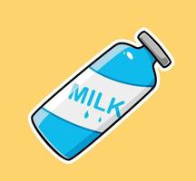 schattig melk blikjes vers koe. tekenfilm voorwerp concept geïsoleerd illustratie. vlak stijl geschikt voor sticker icoon ontwerp premie logo vector
