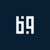 bq eerste monogram logo met meetkundig stijl vector