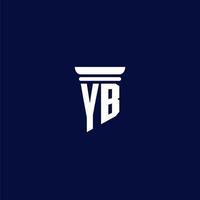 yb eerste monogram logo ontwerp voor wet firma vector