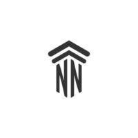 nn eerste voor wet firma logo ontwerp vector