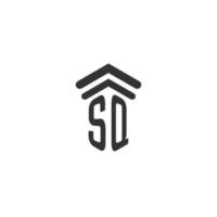 sq eerste voor wet firma logo ontwerp vector